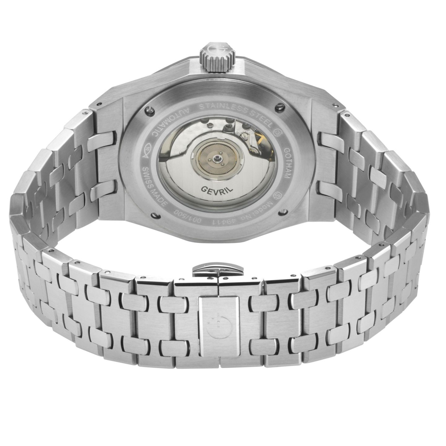 Мужские часы Gevril Gotham Swiss Automatic Bracelet Watch, цвет: Серебряный — фото 3