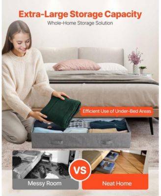 4 Pack Under Bed Storage with Clear Lids 39.2in x 19.7in x 7.1in 90L