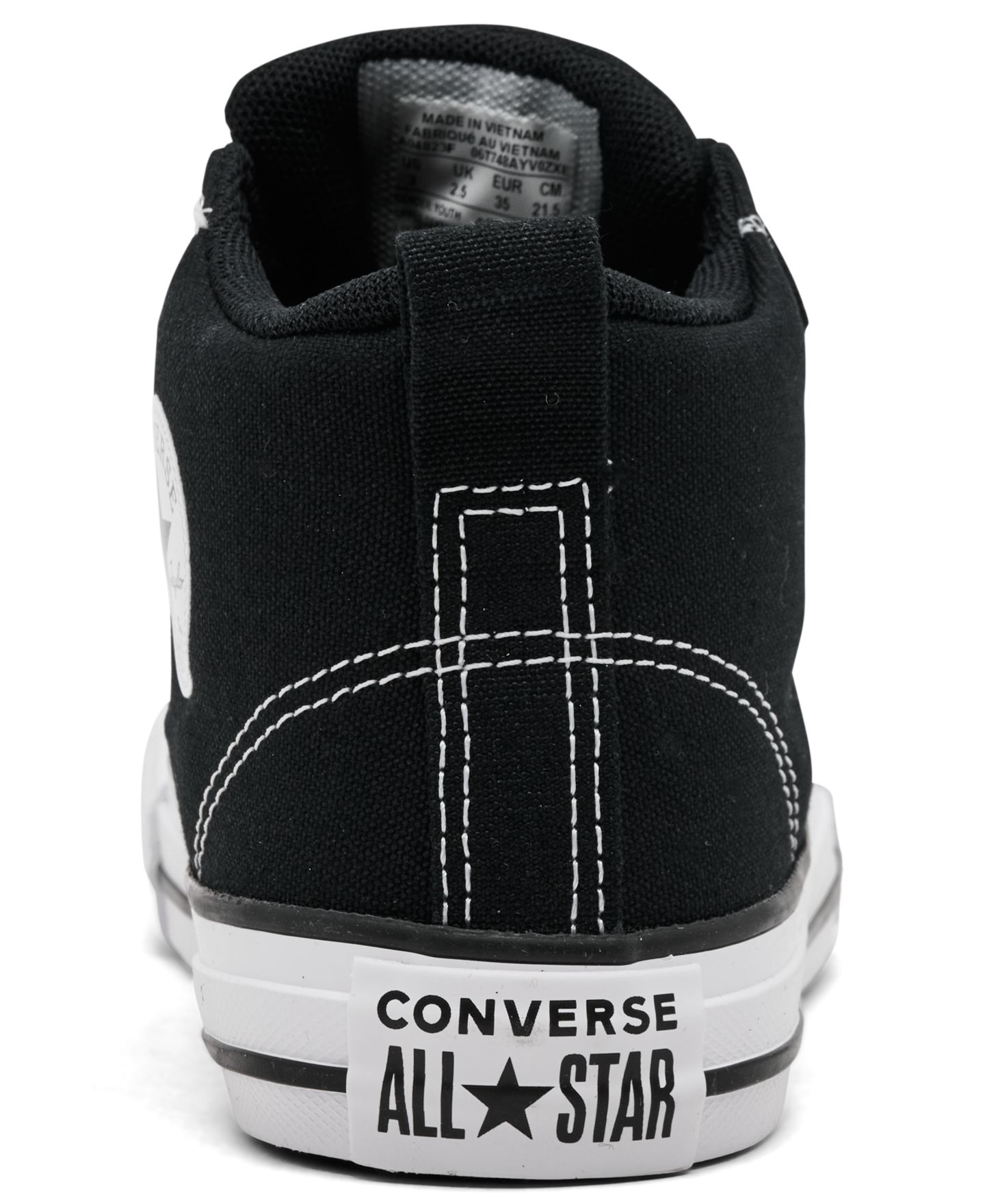 Детские кроссовки Converse Little Kids Chuck Taylor All Star Malden Street Casual, цвет: Чёрный / Белый — фото 4