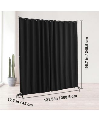 Portable Room Divider, Panel Divider with Wheels, Freestanding Privacy Screen