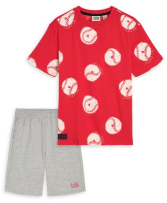Boys' 4-7 Short-Sleeve T-Shirt and Pull-On Shorts, 2-Piece Set