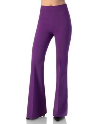 Women's Flared Pants with Back Pleats