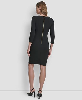 black dresses for women macys Floral-Beaded Long Formal Dress with Strappy Back