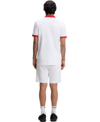 Men's Paddy Canada Country Flag Trim Polo Shirt