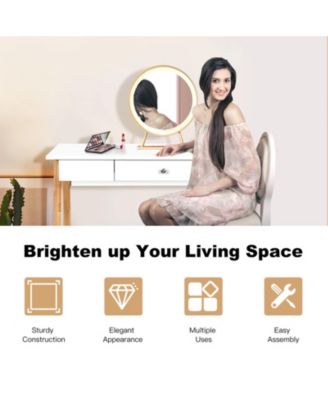 42 in Writing Desk with Storage Drawer and Rubberwood Legs