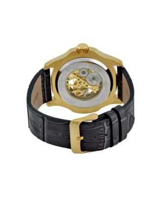 Men's 17261 Specialty Quartz Black Skeleton Dial Watch