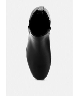 Womens Plush Metal Sling Chelsea Boots