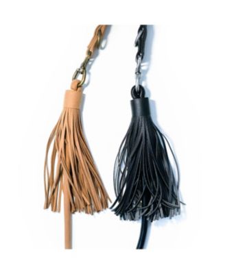 Silver-Powered Freshness Microfiber Suede Dog Leash in Camel Tan– Fringed Style with Turquoise Studs