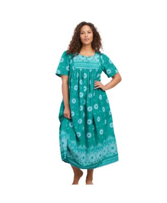 Petite Plus Only Necessities Bib-Front Short Sleeve Maxi Lounger