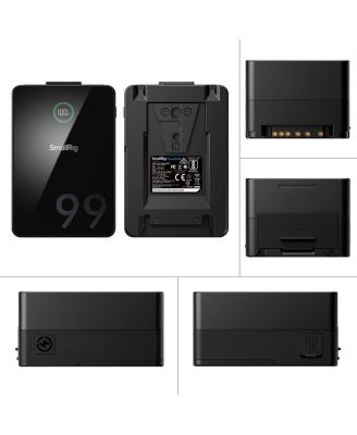 VB99 Pro Mini Rechargeable V-Mount Battery with 15mm Dual Rod Clamp Battery Plate