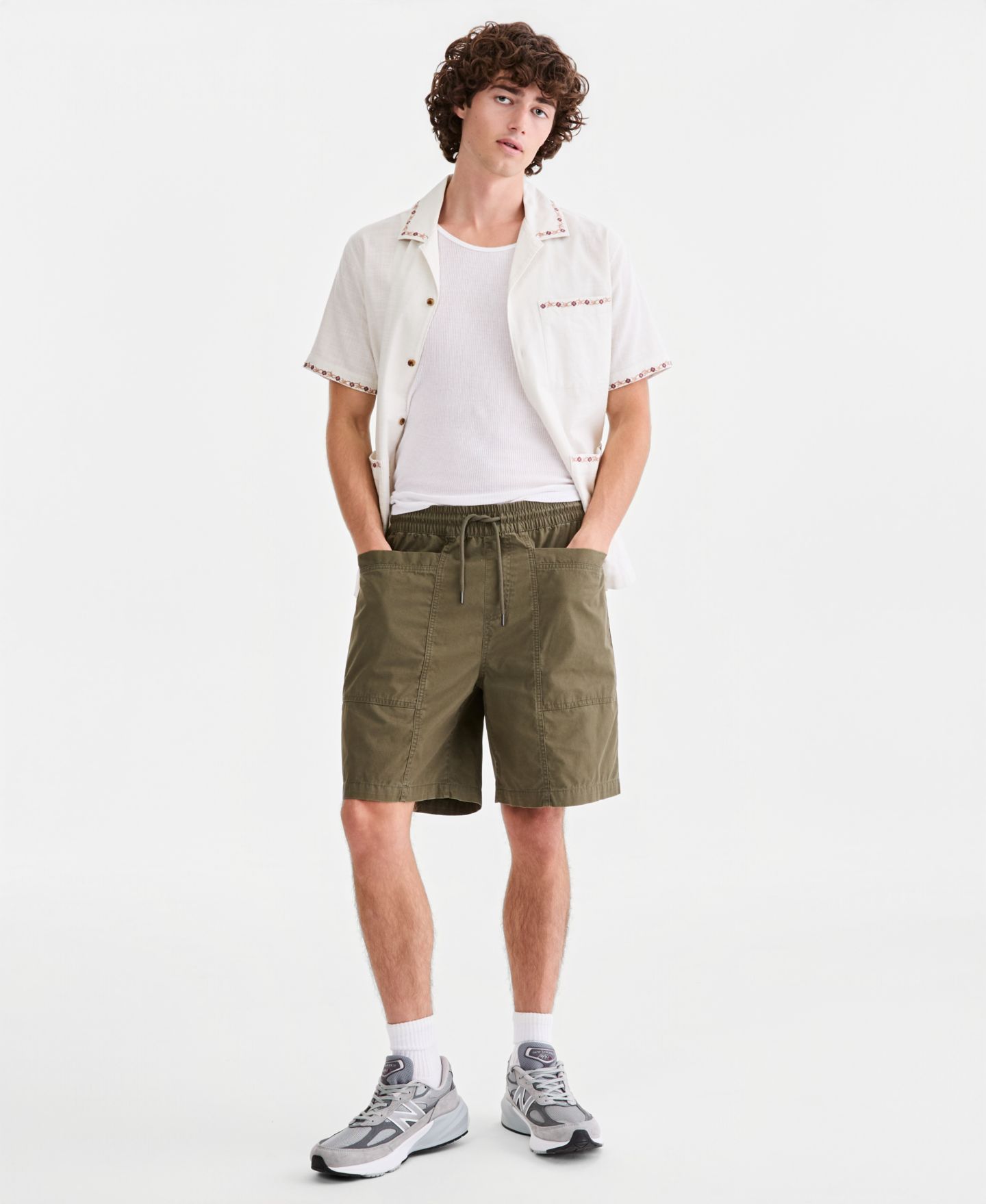 Мужские шорты Sun + Stone Josh Cotton 8" Pull-On, цвет: Тёмно-синий — фото 4
