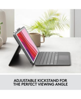 Combo Touch Case for iPad (7th, 8th, 9th Gen) with Precision Trackpad, Backlit Keyboard, Smart Connector Technology, Graphite
