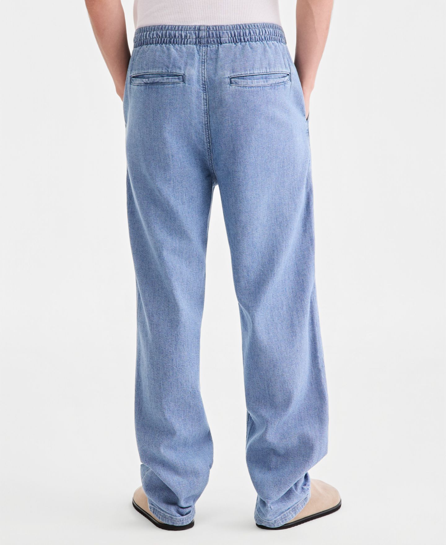 Мужские джинсы Sun + Stone Pipeline Light-Wash Loose-Fit Pull-On, цвет: Варёный — фото 4