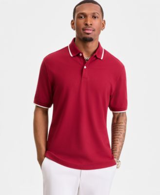 Men's Regular-Fit Tipped Performance Polo Shirt