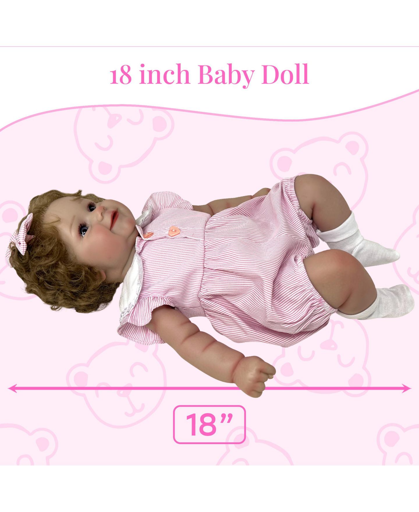 Кукла-реборн The New York Doll Collection 18 дюймов, как живая, цвет: Белый — фото 2
