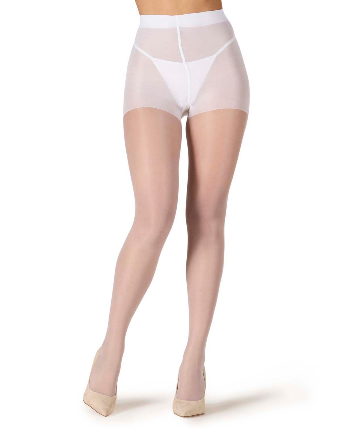 Женские колготки MeMoi Crystal Sheer Control Top Pantyhose, цвет: Белый — фото 2
