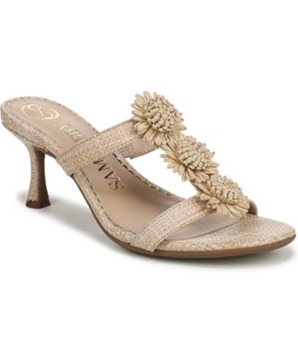 Women's Joy Flower Raffia Open Toe Dress Sandals