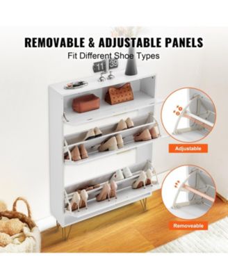 Shoe Cabinet with 3 Flip Drawers, Entryway Shoe Storage Organizer for Living Room