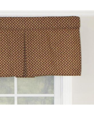Trellis Pleated  100% Cotton with Fully Lined Rod Pocket Valnance for Windows 42 x 15 Woodland
