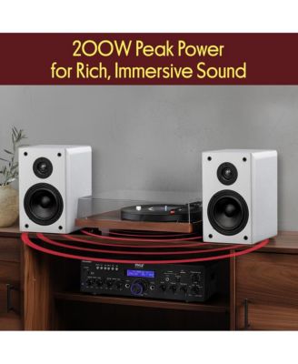 5.25 Home Theater Speakers - 2-Way Audiophile Sound with Wall Mount Bracket (PHQBS53WH)