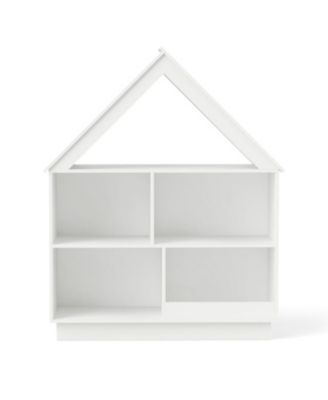 House-Shaped 3-Tier Toy Organizer with Open Storage Shelves