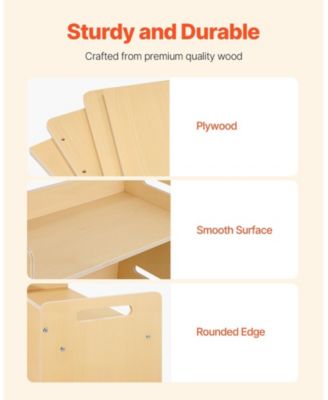 Montessori Weaning Table and Chair Set, Adjustable Height, Wooden for Toddler