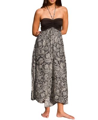 Women's Fireworks Tropical Maxi Beach Dress