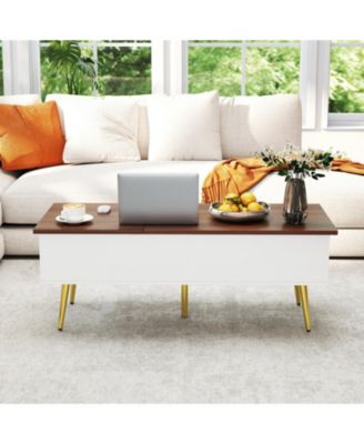 47 in Split Lift-Top Coffee Table with Hidden Compartments
