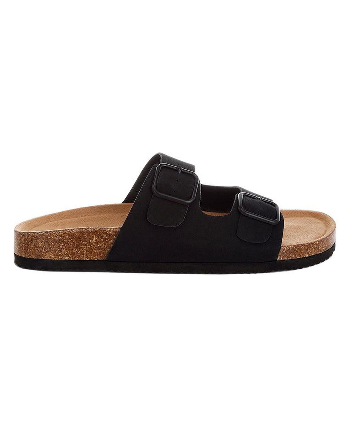 Женские сандалии London Rag Gloriosa The Double Strap Slide, цвет: Чёрный нубуковая искусственная кожа — фото 6
