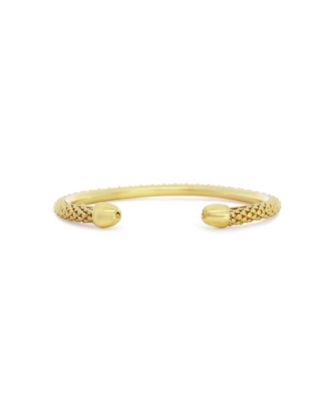 Woven Cuff Bangle 14K Gold-Plated Sterling Silver