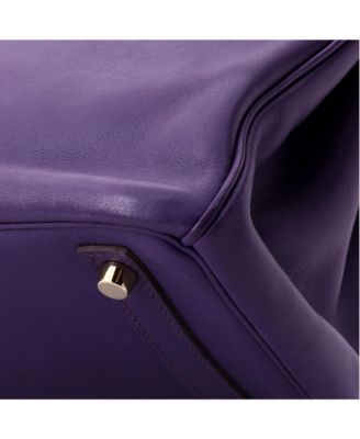 Birkin 30 Handbag Purple Swift with Gold Hardware