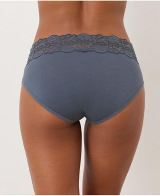 Women's Lace Waist Brief 3-Pack Made With Cotton