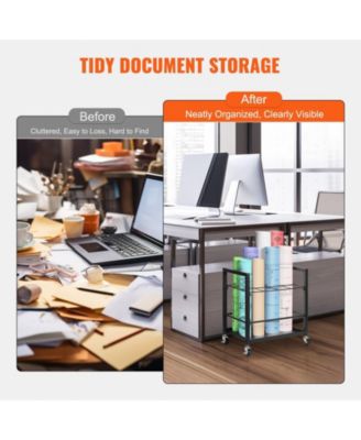 Blueprint Storage Rack, 12 Slots with Wheels, Mobile Blueprint Holder for Office