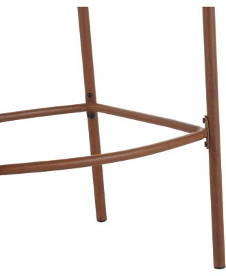 Lodi Outdoor Metal Rope Barstool with Cushion, Patio Bar Chair Set of 2