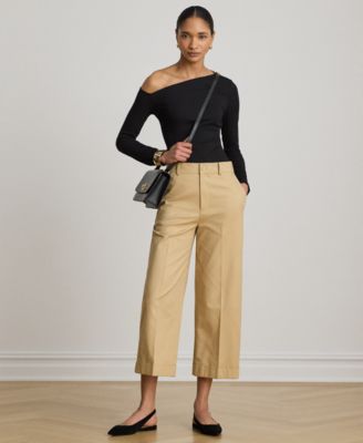Petite Cropped Wide-Leg Pants