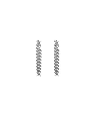 Elara Chevron Drop Earrings Bold Trendy Statement