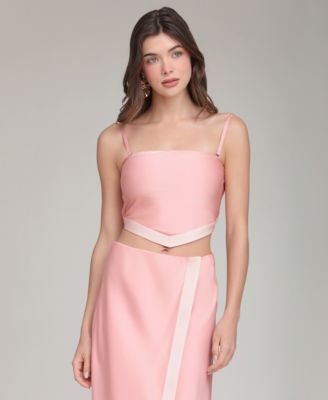 Women's Square Neck Scarf Top