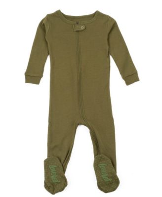 Toddler Matching Family One Piece Footed Cotton Long Sleeve Solid Color Pajamas 2T-5T