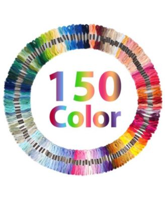 150 Color Rainbow Embroidery Floss Cross Stitch Bracelet Yarn Craft Thread Skeins
