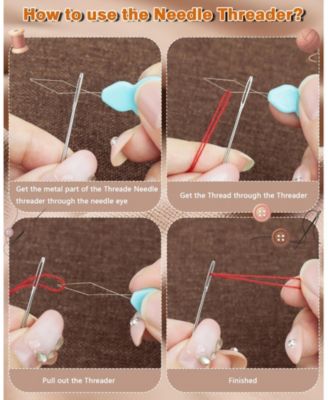 40PCS Stainless Steel Sewing Needles Large Eye Leather Embroidery Threaders Handsewing Crafts