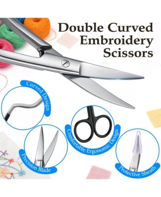 6inch Double Curved Embroidery Scissor Applique Sewing Handicraft Stainless Steel Precision