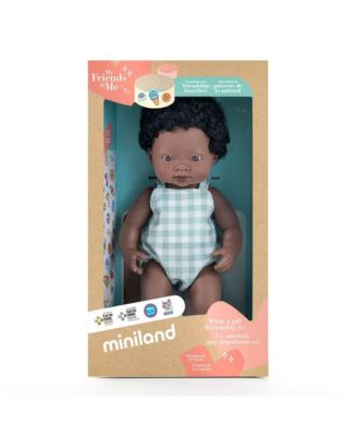 Baby Doll African Boy 15 inches in Box. Made in Spain with Vanilla Scent. Anatomically Correct. My Friends and Me Collection