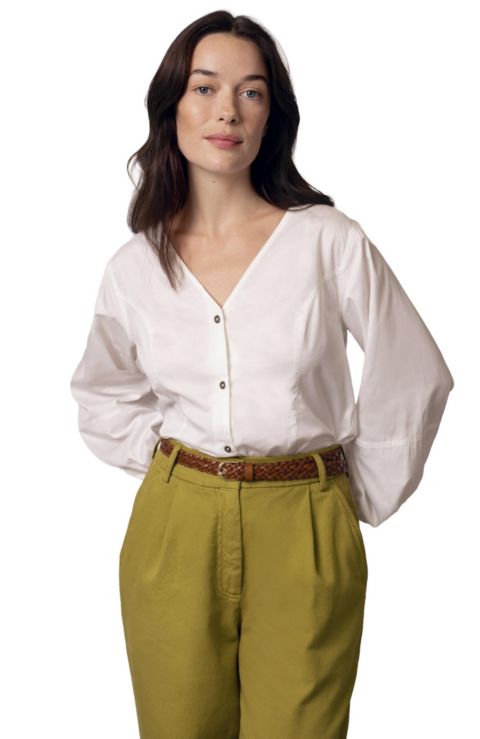 Женская блузка Celtic & Co. V Neck Button Through, цвет: Меловой