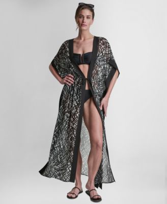 Women's Tie-Front Cover-Up Kaftan