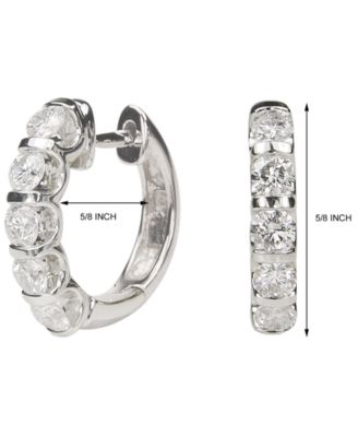 Diamond Hoop Earrings in 14k White Gold (1-1/2 ct. t.w.)