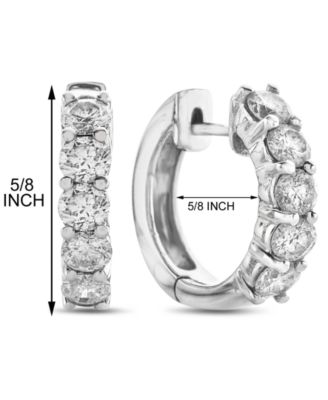 Diamond Hoop Earrings in 14k White Gold (1-1/2 ct. t.w.)