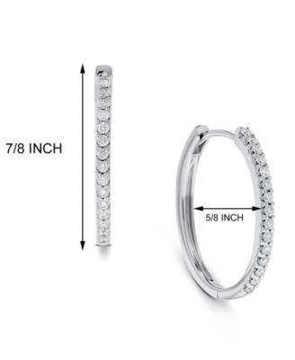 Diamond Hoop Earrings (1/3 ct. t.w.) in 14k White Gold