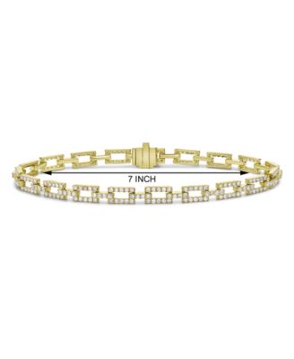 Diamond Square Link Bracelet (2 ct. t.w.) in 14k Gold or 14k White Gold