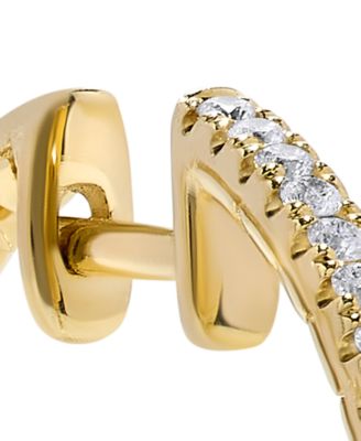 Diamond Skinny Hoop Earrings (1/2 ct. t.w.) in 14k Gold