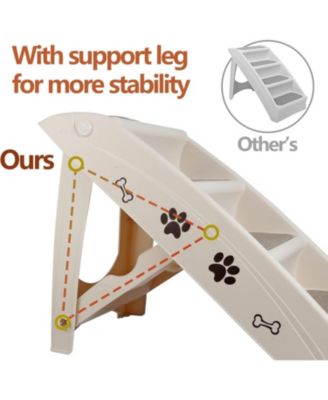 Folding Dog Stairs, Portable Indoor/Outdoor Pet Steps for Bed, Couch, Car, Pet Stairs for Small Pet Dog/Cat